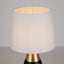 Crosby St. Black & Gold Metal Touch Small Table Lamp with Shade, 19"