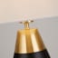 Crosby St. Black & Gold Metal Touch Small Table Lamp with Shade, 19"