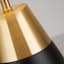 Crosby St. Black & Gold Metal Touch Small Table Lamp with Shade, 19"