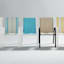 Stackable Sling Patio Chair, Aquarelle & White