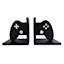 Black Game Controller Bookends, 11"