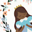 Tiny Dreamers Princess Canvas Wall Art, 12"
