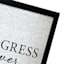 Glass Framed Foiled Progress Over Perfection Print Wall Sign, 12x16