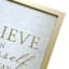Glass Framed Foiled Believe & Achieve Print Wall Sign, 12x16