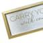 Glass Framed Foiled Carry Yourself with Confidence Print Wall Sign, 18x6