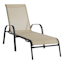 Stackable Sling Patio Chaise Lounge Chair, Taupe