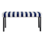 Providence Navy Blue Awning Striped Outdoor Bench Cushion