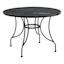 Woodhill Round Metal Patio Dining Table, Black