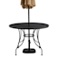 Woodhill Round Metal Patio Dining Table, Black