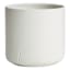 Indoor White Modern Lines Ceramic Pot, Medium