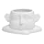 Indoor White Sleepy Man Ceramic Pot, Medium