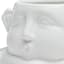 Indoor White Sleepy Man Ceramic Pot, Medium