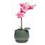 Indoor Sage Round Ceramic Pot with Saucer, Small