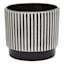 Crosby St. Indoor Black & White Stripe Planter, Small