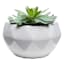 Crosby St. Indoor Grey Geometric Planter, 6.7"