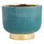 Found & Fable Indoor Emerald & Gold Dean Planter, 9.3"