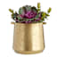Found & Fable Indoor Gold Ceramic Handle Pot, 6.3"