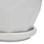 Indoor Hexa White Ceramic Pot, Extra Small