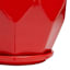 Indoor Hexa Red Ceramic Pot, Small