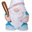 Baseball Gnome Outdoor Garden Statue, 10"