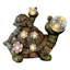 Solar Turtle with Bubble Outdoor Garden Statue, 8.5"
