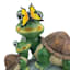 Welcome to Our Garden with Turtle Outdoor Garden Statue, 10.8"