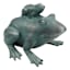 Honeybloom Frog Outdoor Garden Statue, 7.9"