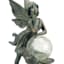 Solar Fairy Outdoor Garden Statue, 12.2"