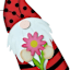 Garden Gnome Leaner Ladybug