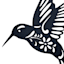 Silhouettes Yard Stake, Hummingbird