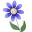 Purple Flower Yard Stake