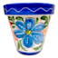 Hand Painted Spanish Multicolor Flower Outdoor Planter, Small