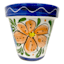 Hand Painted Spanish Multicolor Flower Outdoor Planter, Small