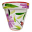 Hand Painted Spanish Lilac Flower with Ladybug Outdoor Planter, Large