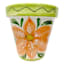 Hand Painted Spanish Orange Flower Outdoor Planter, Large