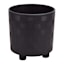 Indoor Mod Black Footed Ceramic Pot, Medium