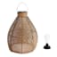 Honeybloom Wicker Outdoor Solar Lantern, Medium