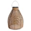 Honeybloom Wicker Solar Outdoor Lantern, Small