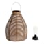 Honeybloom Wicker Solar Outdoor Lantern, Small