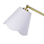 Providence Brushed Brass Desk Lamp with White Fabric Scalloped Shade, 20"