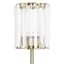 Providence Brushed Brass Small Table Lamp with Crystal Shade, 19"