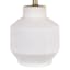Tracey Boyd White Textured Small Table Lamp with Rafia Shade, 19.5"