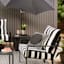 Grammercy Square Black Steel Slat Patio Umbrella Table, 20"