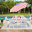Grammercy Stackable Steel Slat Patio Dining Chair, White
