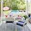 Grammercy Stackable Steel Slat Patio Dining Chair, White
