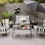 Grammercy Black Steel Slat Patio Coffee Table, 26.5"