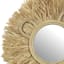 Tiny Dreamers Lion Raffia Round Wall Mirror, 20"