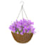 Brown Faux Woven Hanging Basket, Large
