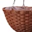 Brown Faux Woven Hanging Basket, Large
