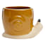 Honeybloom Indoor Brown Snail Planter, 2.8"